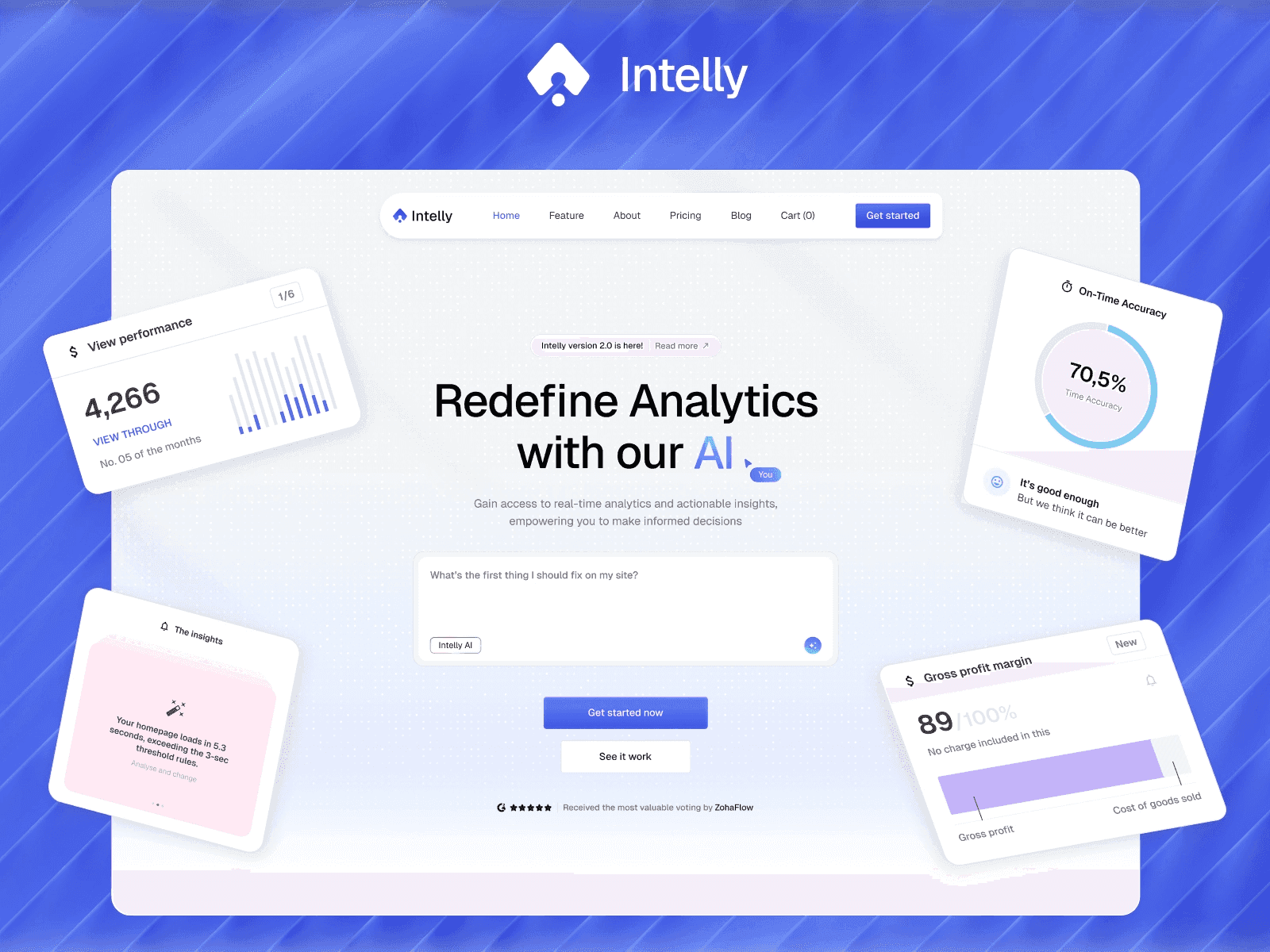 Intelly AI SaaS Framer Template