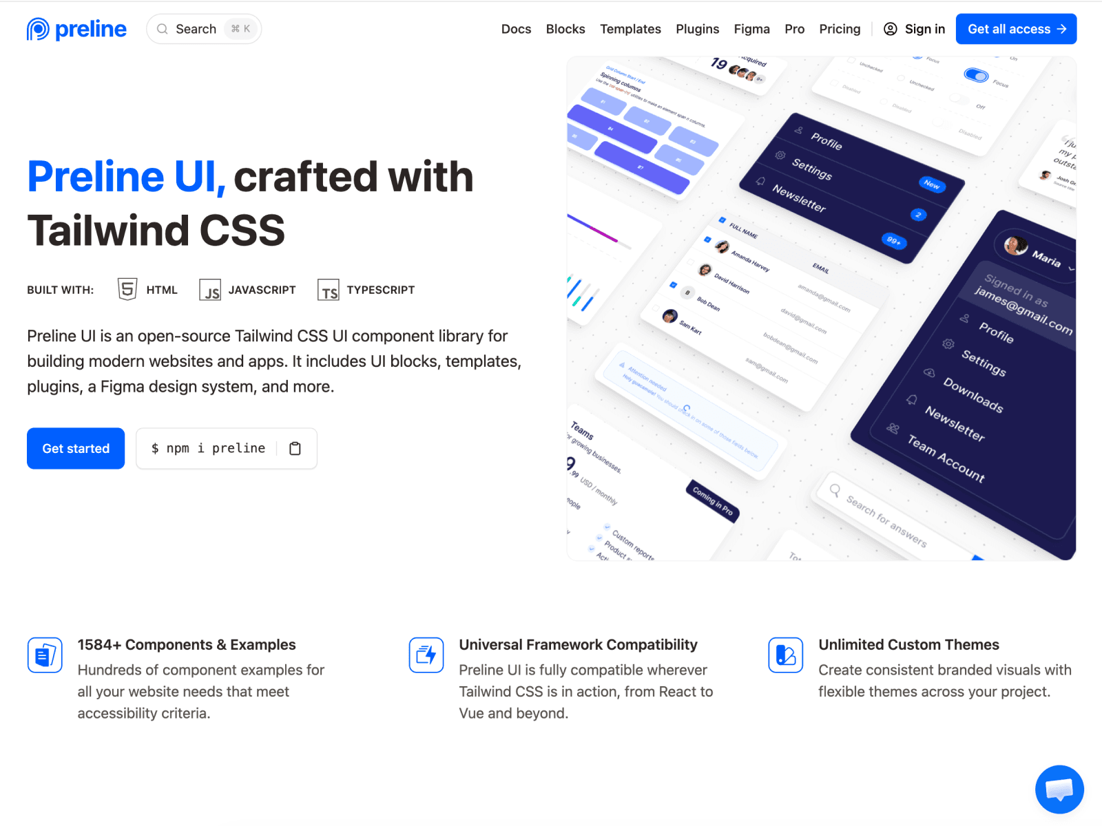 Preline UI Figma design system