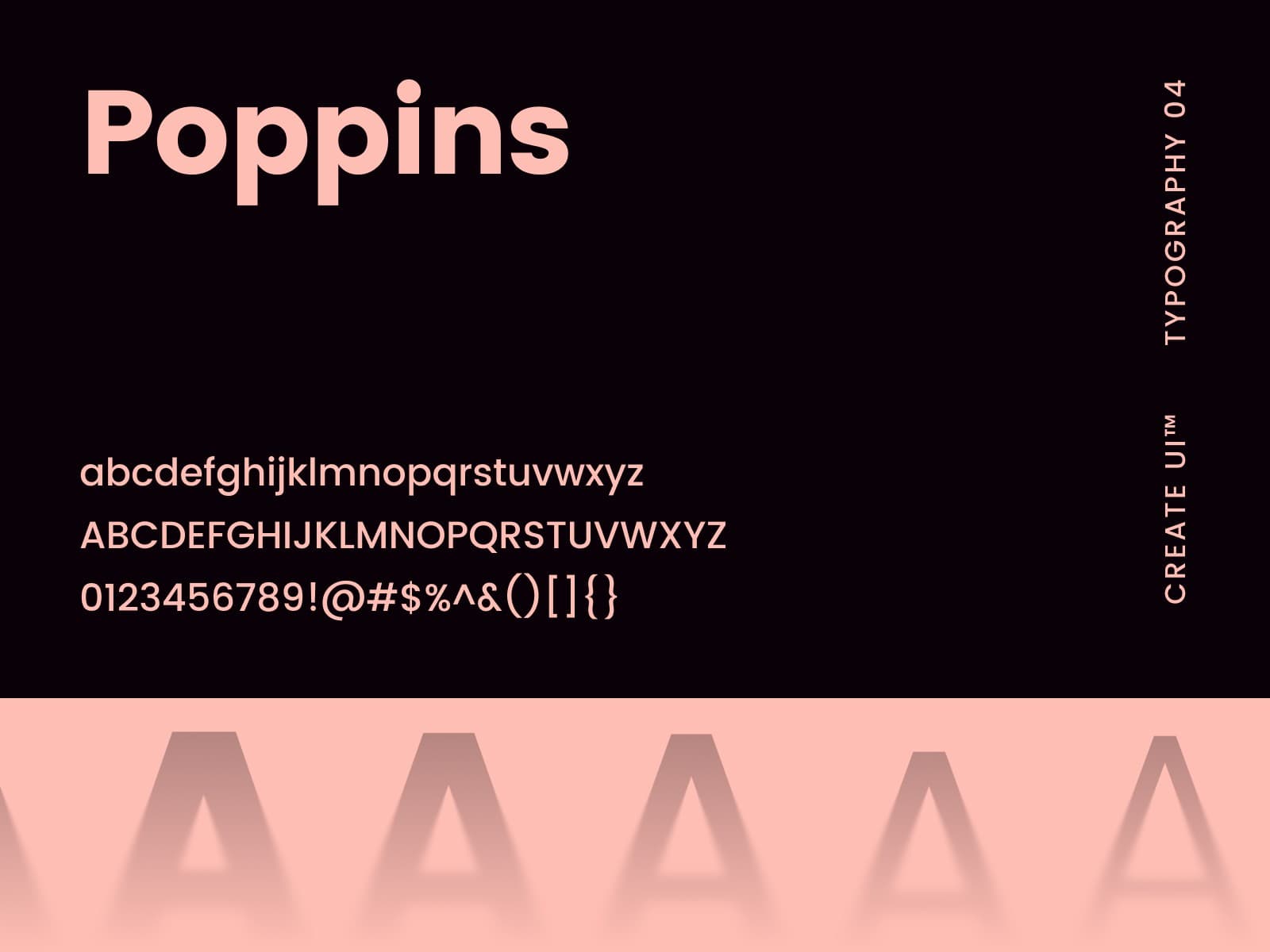 Poppins font specimen
