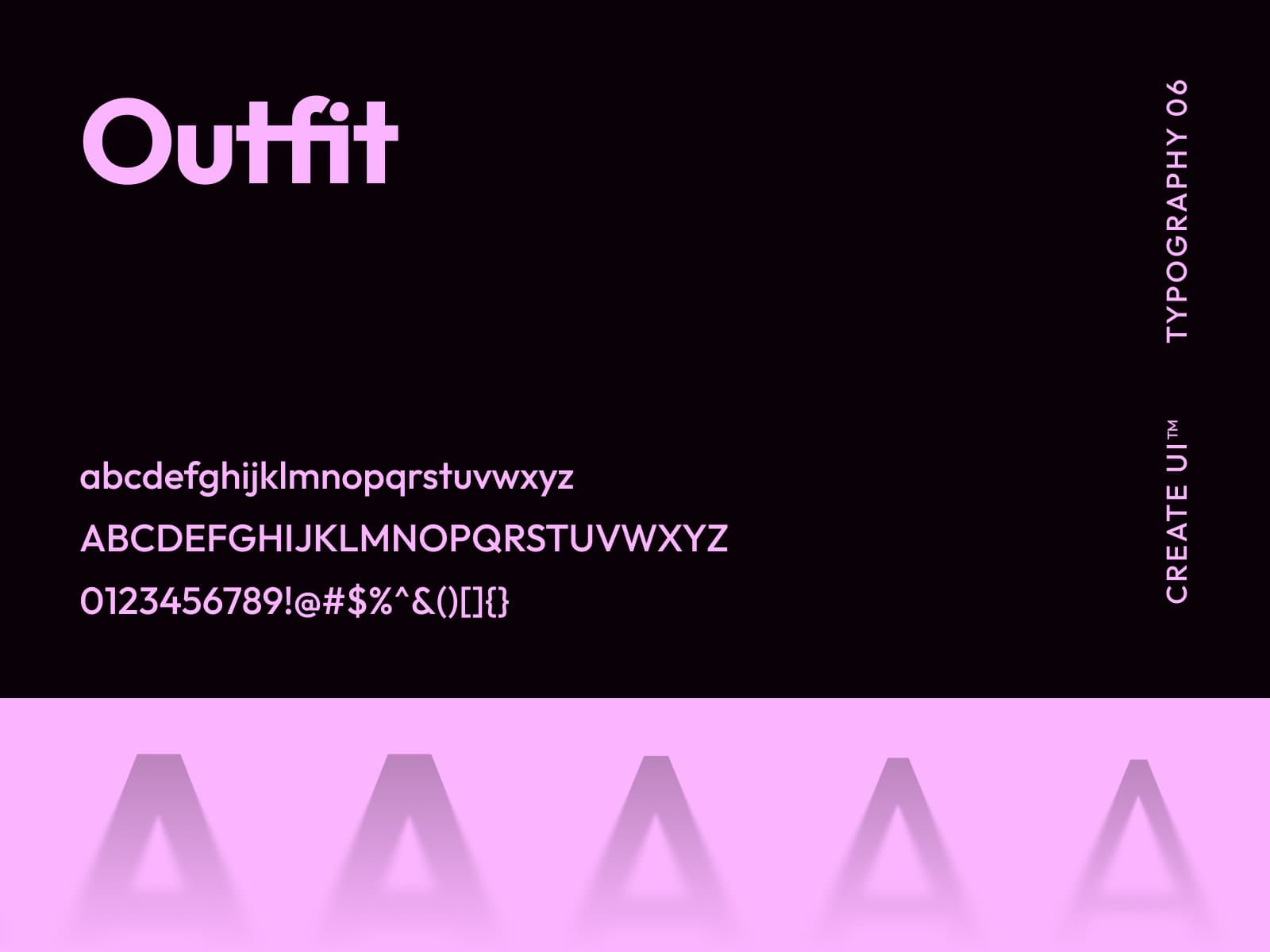 Outfit font specimen