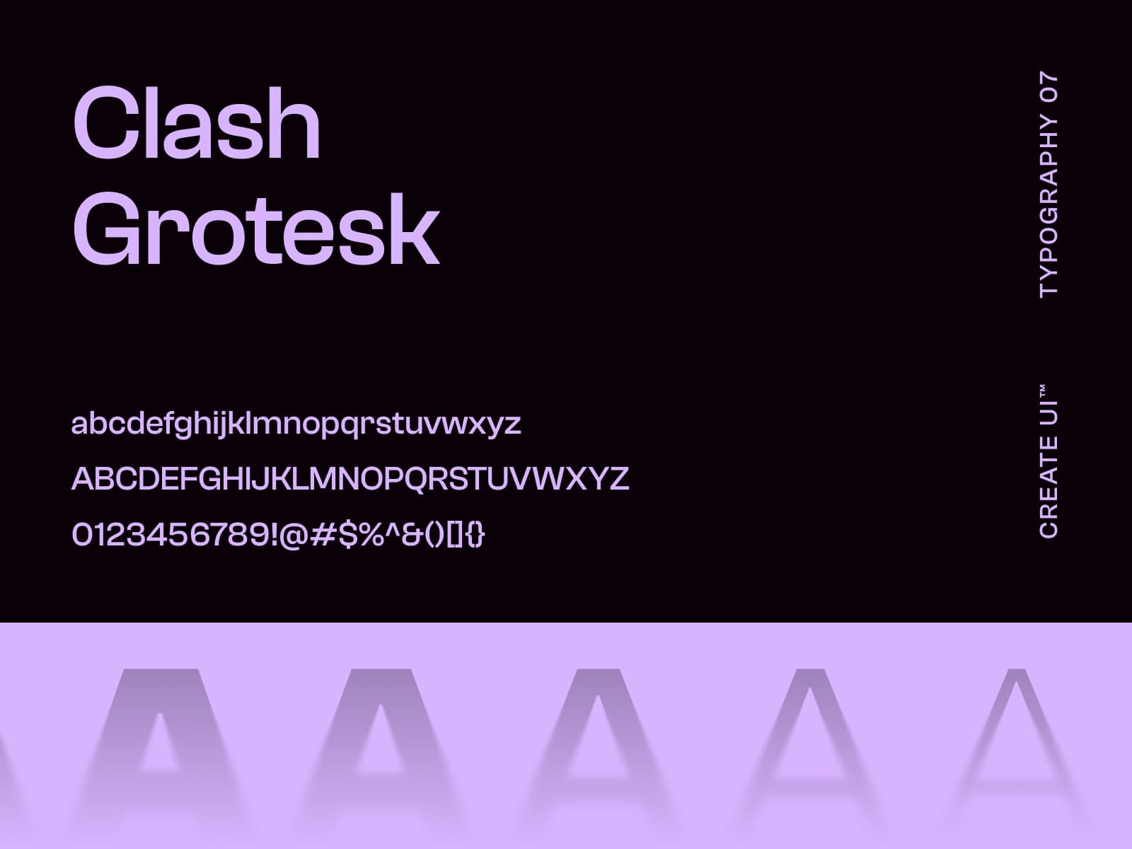Clash Grotesk font specimen