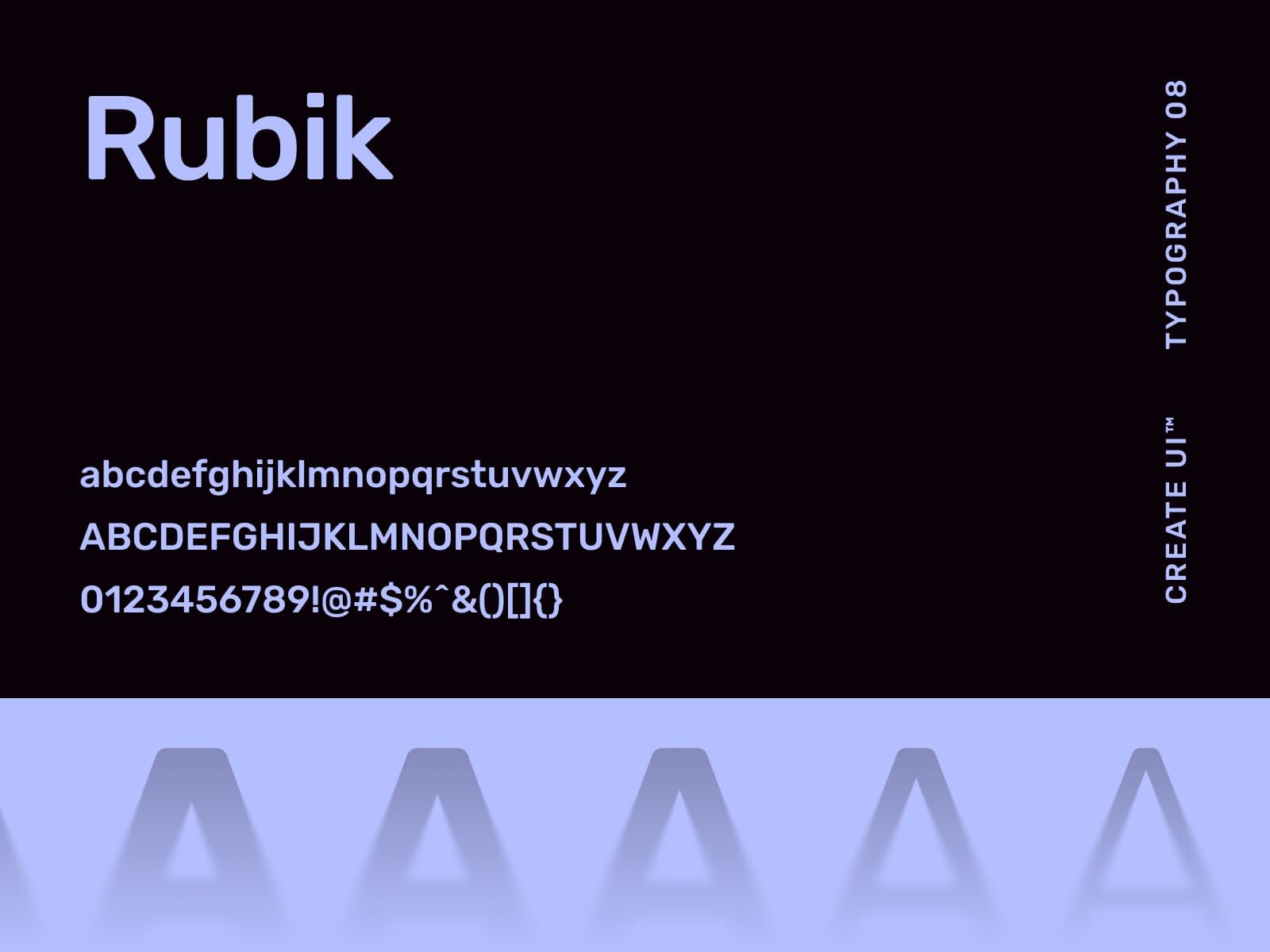Rubik font specimen