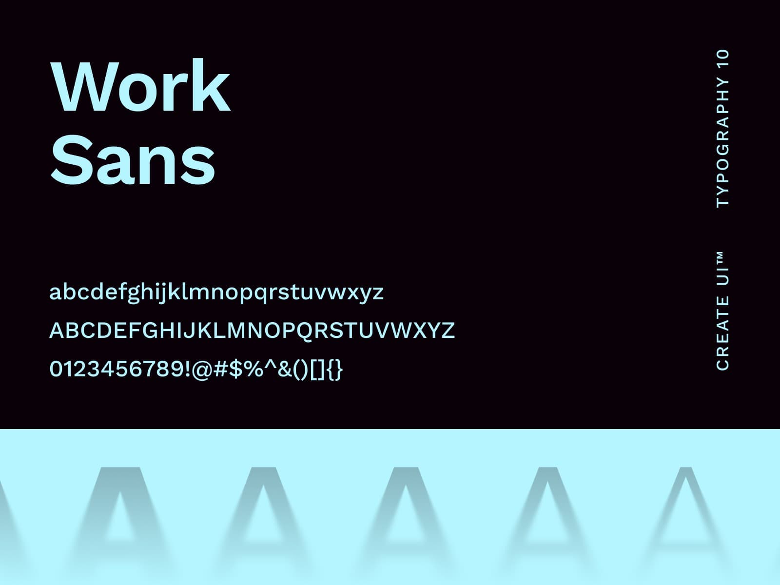 Work Sans font specimen