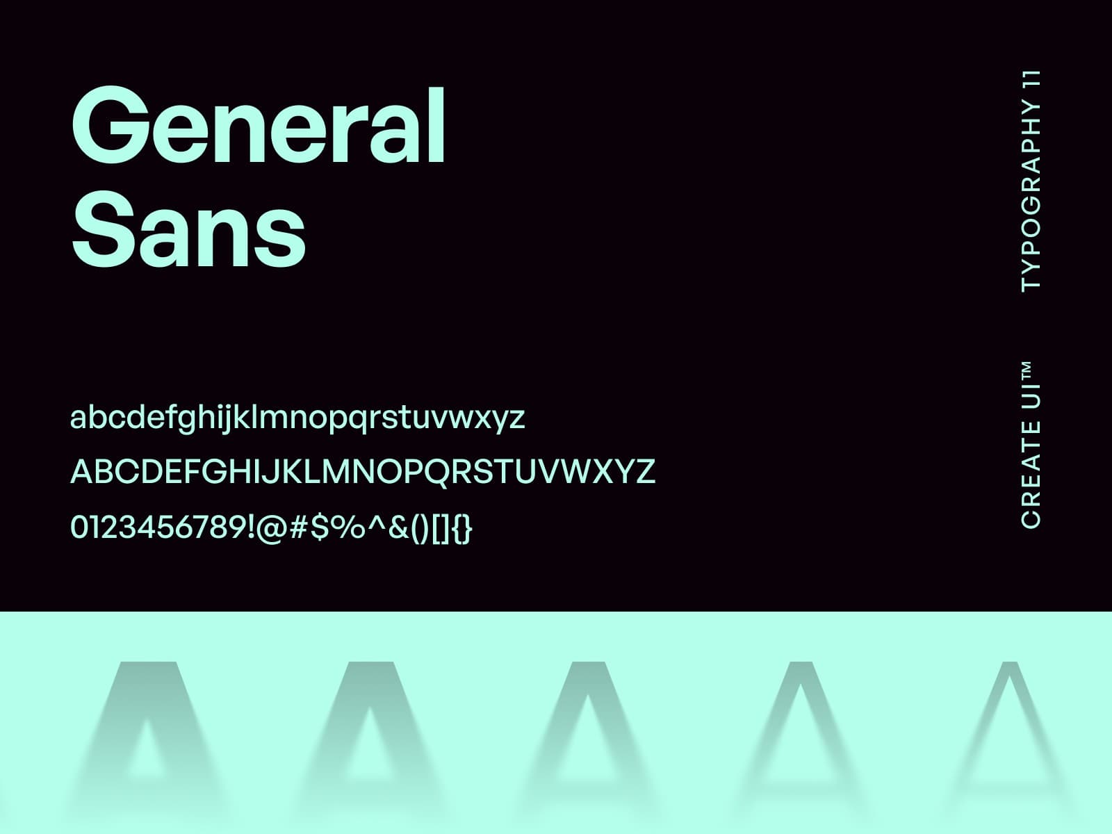 General Sans font specimen
