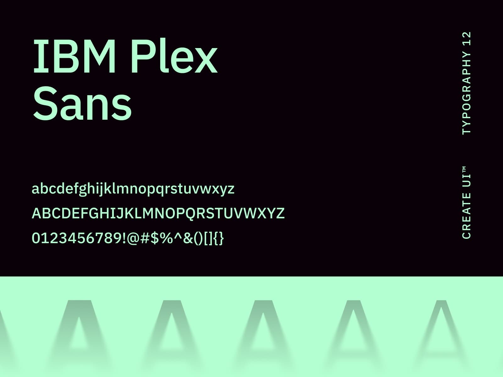 IBM Plex Sans font specimen
