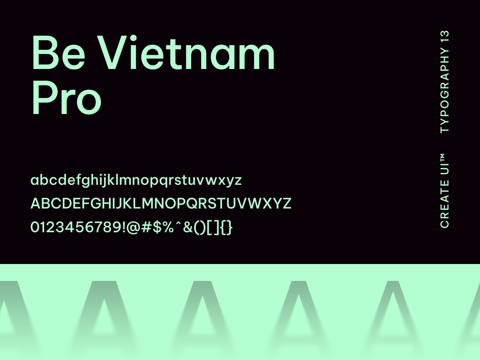 Be Vietnam Pro font specimen