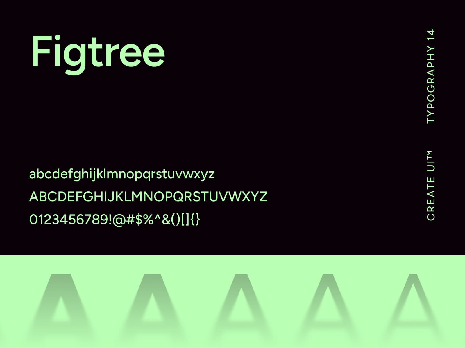 Figtree font specimen