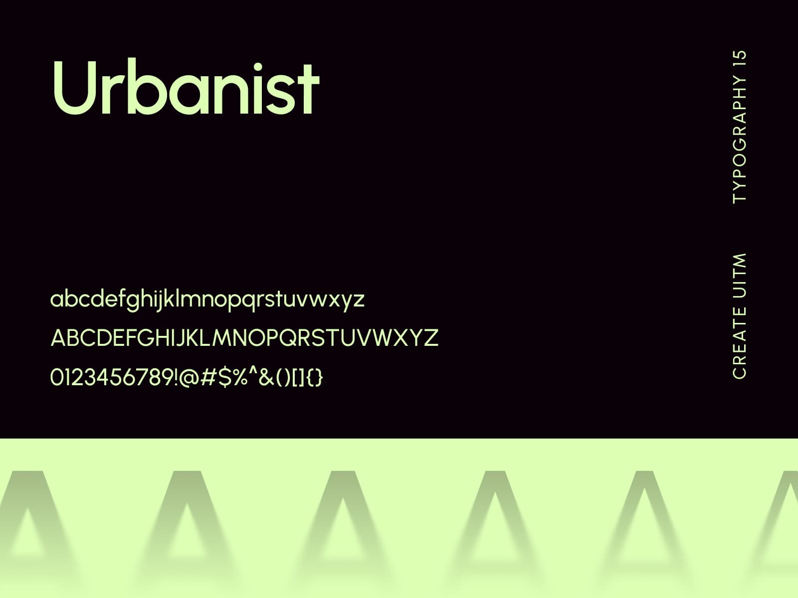 Urbanist font specimen