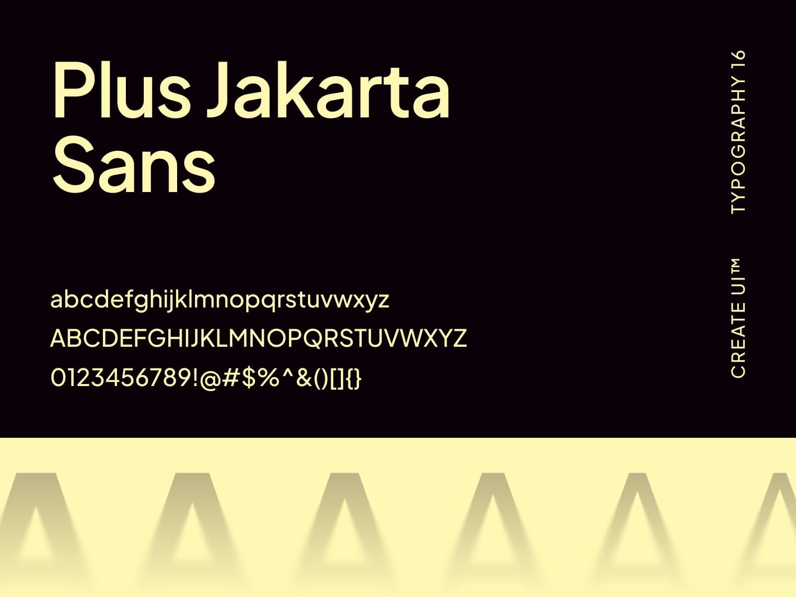 Plus Jakarta Sans font specimen