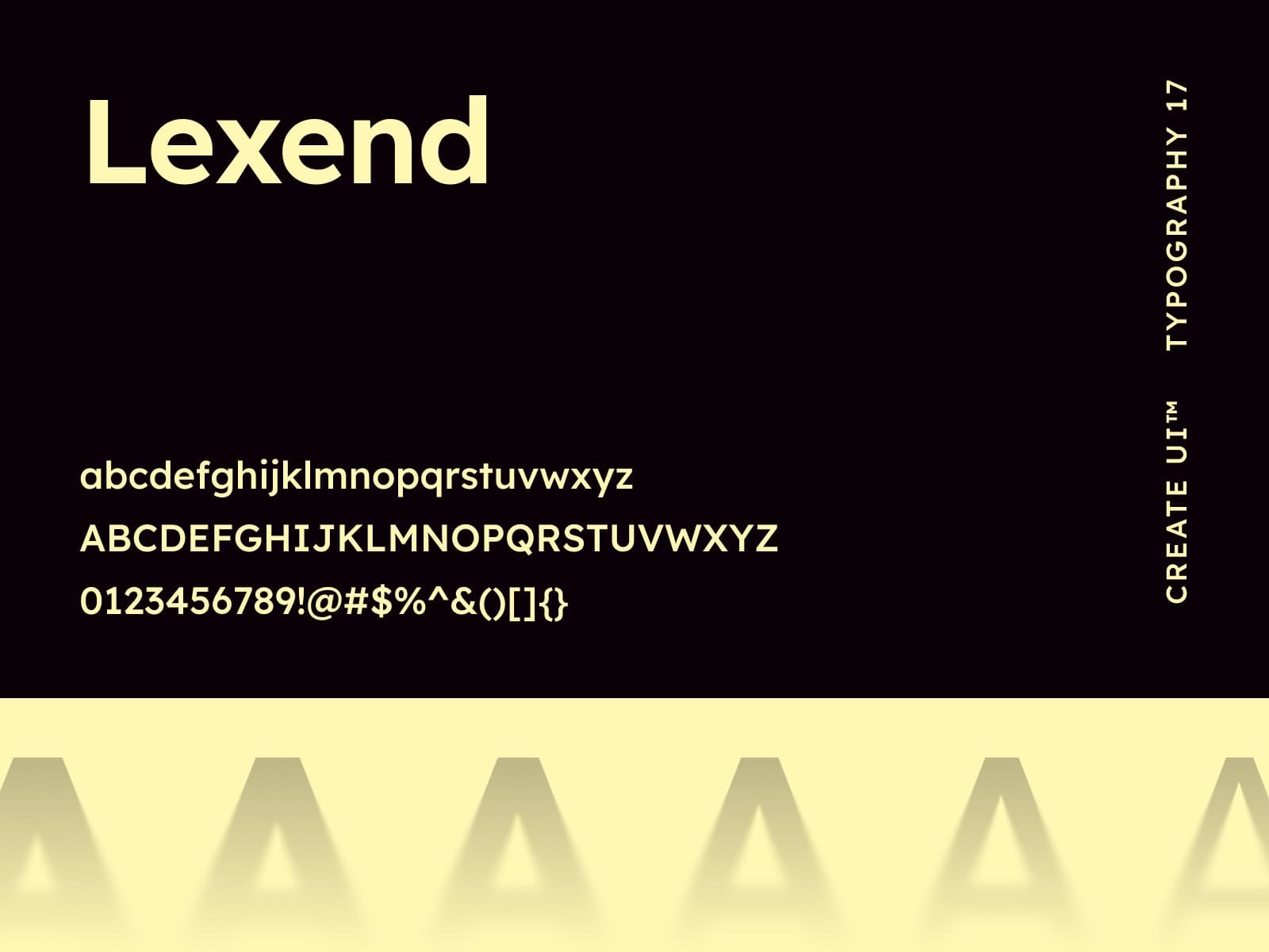 Lexend font specimen