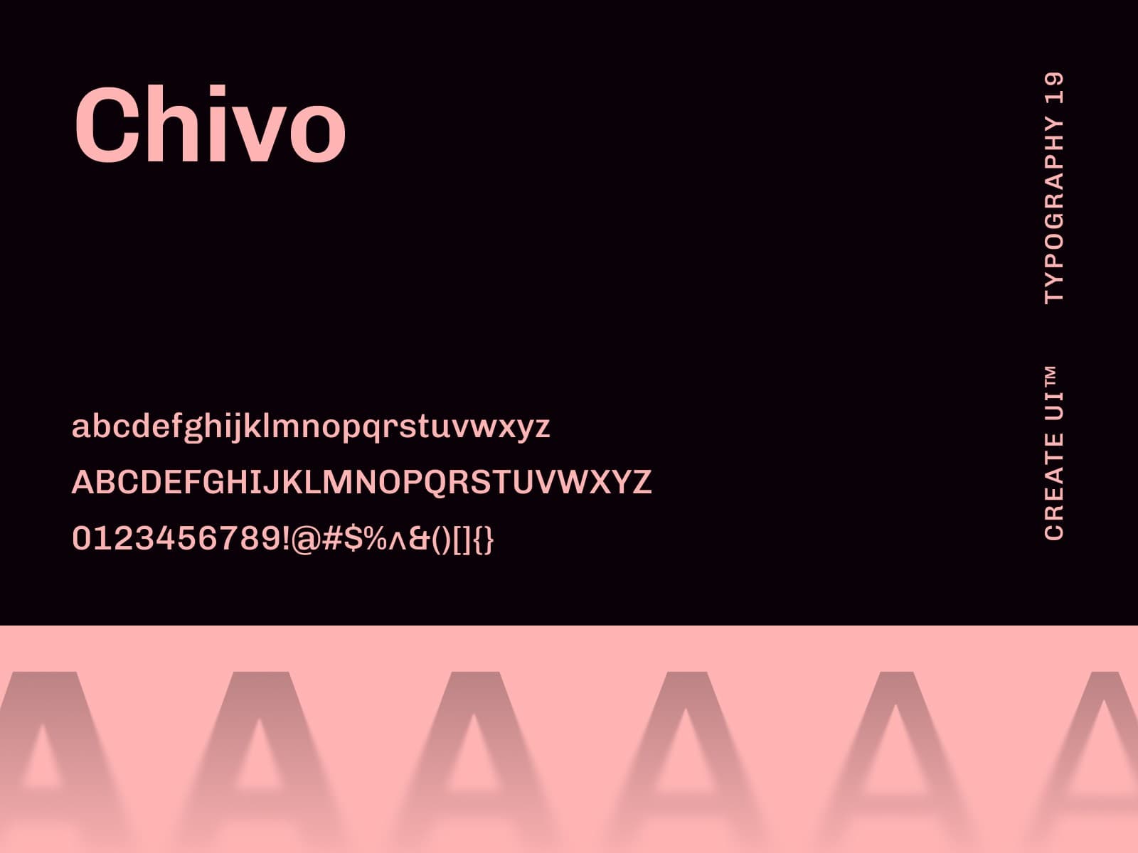 Chivo font specimen
