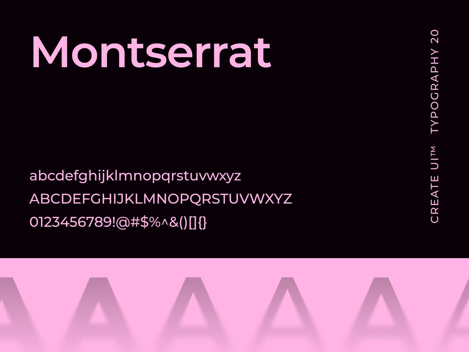 Montserrat font specimen