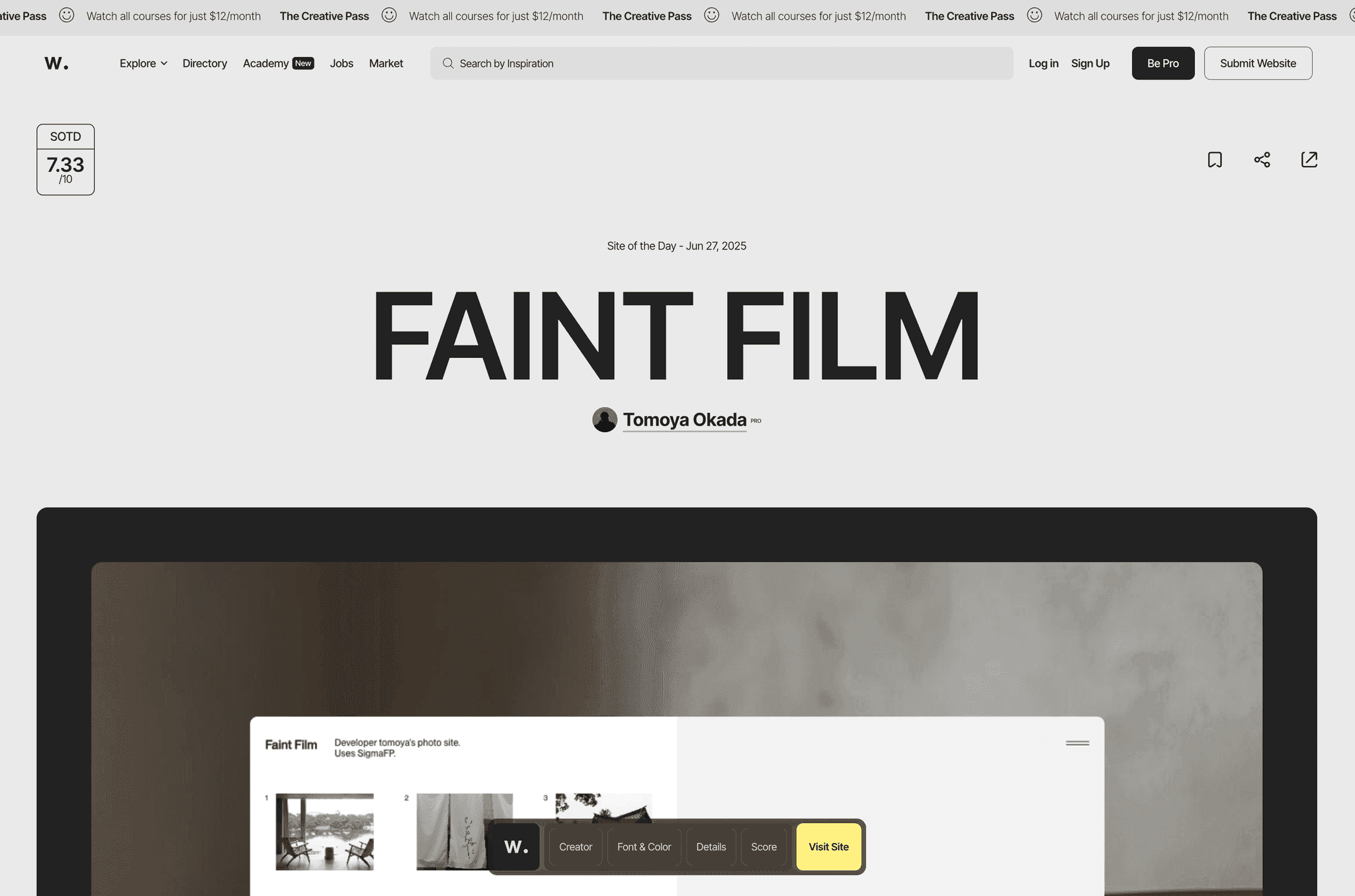 Awwwards screenshot